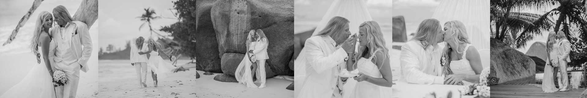 Brautpaar Markus und Karola bei ihrer Hochzeit auf den Seychellen