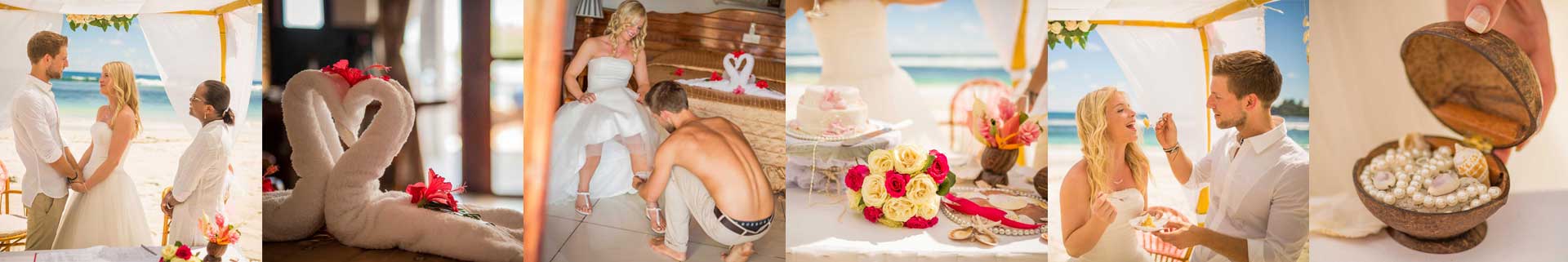 Brautpaar Martin und Pia bei ihrer Hochzeit auf den Seychellen